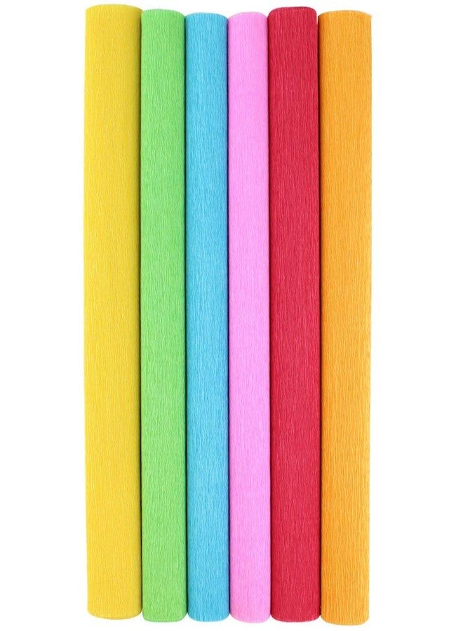 3A FEATURETAIL Just Flowers® Premium Crepe Paper Rolls - 8ft Length/20in Width (6pcs, Color Fiesta) - Image 2